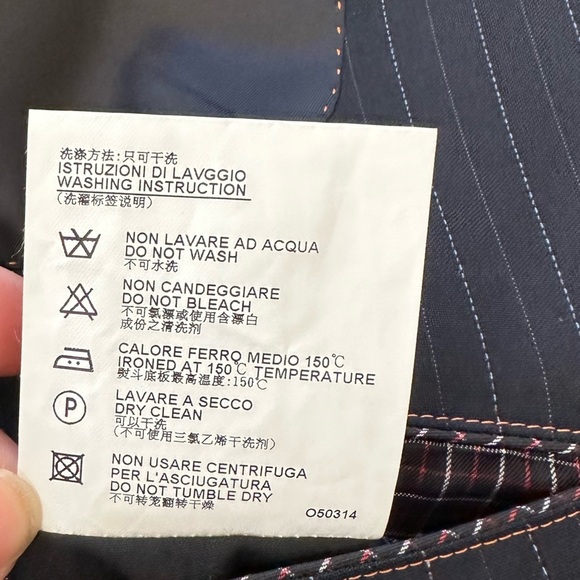 Loro Piana Wool by Ovvio Men's  3 Button Pinstripe Blazer Size: 42 - Picture 8 of 15
